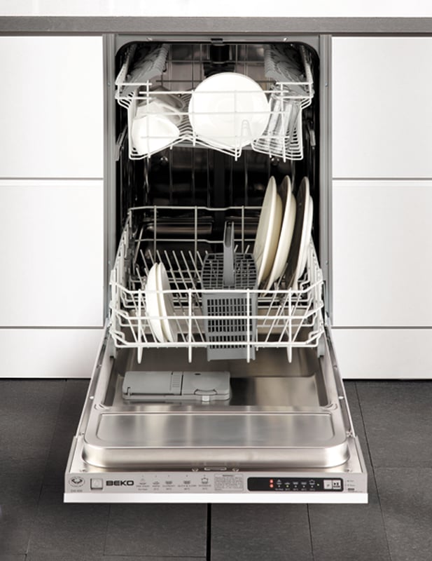 Beko 45cm integrated dishwasher hot sale